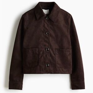 NWT- H&M Dark Brown Button-Front Jacket